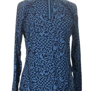 G/fore Womens Blue Distorted Cooling Golf Longsleeve Size L